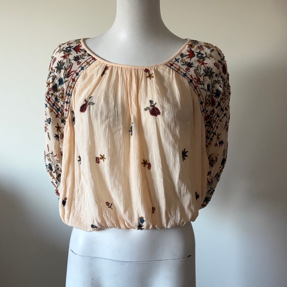 Free People Wild Flower Blouse Size SP - Picture 4 of 12